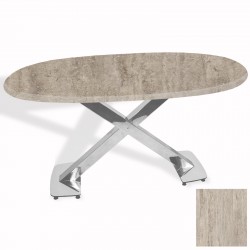 İks Masa Kromnikel Oval (94x146 - Werzalit, Allzalit yada Wermodin Tabla) - Monaco