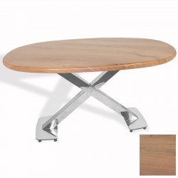 İks Masa Kromnikel Oval (94x146 - Werzalit, Allzalit yada Wermodin Tabla) - Novagento