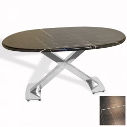 İks Masa Kromnikel Oval (94x146 - Werzalit, Allzalit yada Wermodin Tabla) - Palazzo