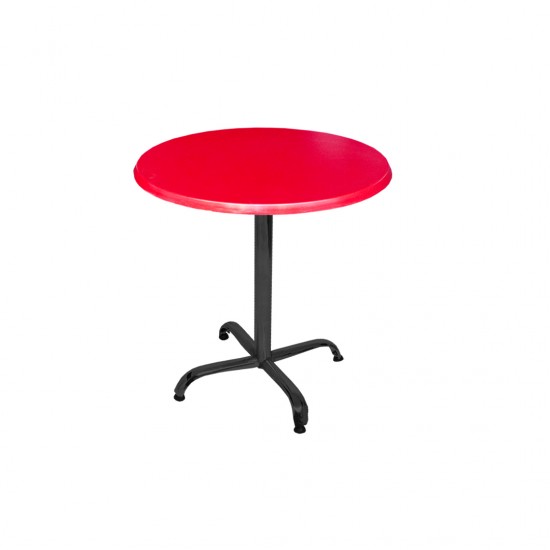 Indigo Werzalit Yuvarlak Mutfak Masası 60cm Çap (ESB Siyah) - Kırmızı