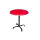Indigo Werzalit Yuvarlak Mutfak Masası 60cm Çap (ESB Siyah) - Kırmızı