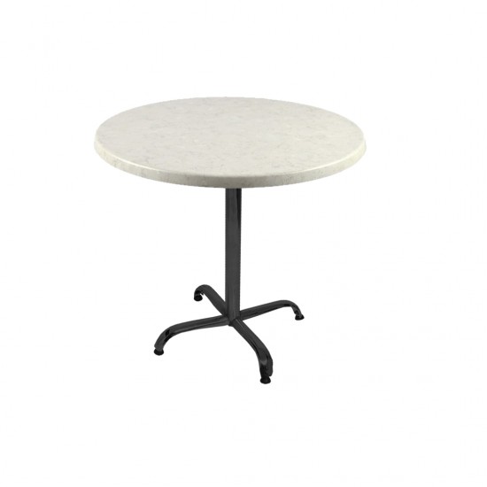 Indigo Werzalit Yuvarlak Mutfak Masası 80cm Çap (ESB Siyah) - Beyaz