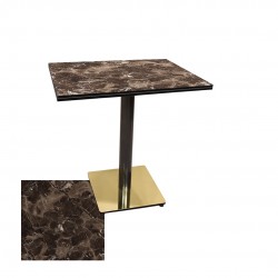 Karanfil Kompakt Laminat Gold Kare Masa 70x70 -  Karacabey Marble