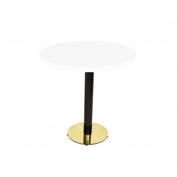 Karanfil Laminat Gold Yuvarlak Masa Q60 - Beyaz Karanfil Laminat Gold Yuvarlak Masa Q60 - Beyaz