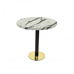Karanfil Laminat Gold Yuvarlak Masa Q90 - Afyon Marble Karanfil Laminat Gold Yuvarlak Masa Q90 - Afyon Marble