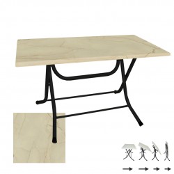 Klasik Katlanır Werzalit Tabla Masa (80x140) - Golden Marble