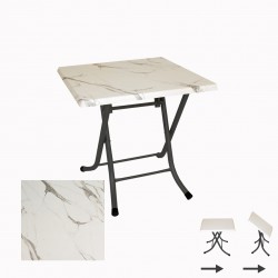 Klasik Katlanır Werzalit Kare Tabla Masa (80X80) - Afyon Mermer