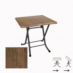 Klasik Katlanır Werzalit Kare Tabla Masa (70x70) - RustikDark Klasik Katlanır Werzalit Kare Tabla Masa (70x70) - RustikDark