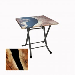 Klasik Katlanır Masa 70x70 cm - (Werzalit, Wermodin ve Allzalit Tabla) - Epoxy