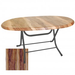 Klasik Katlanır Masa (Werzalit veya Wermodin Tabla Oval 94x146) - Indiana Wood