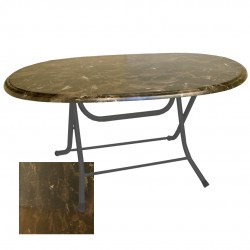 Klasik Katlanır Masa (Werzalit veya Wermodin Tabla Oval 94x146) - Karacabey Marble