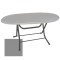 Klasik Katlanır Masa (Werzalit veya Wermodin Tabla Oval 94x146) - Koyu Gri