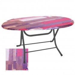 Klasik Katlanır Masa (Werzalit veya Wermodin Tabla Oval 94x146) - Redwood