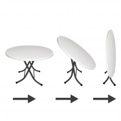 Klasik Katlanır Werzalit Yuvarlak Tabla Masa 70cm  - Beyaz Klasik Katlanır Werzalit Yuvarlak Tabla Masa 70cm  - Beyaz