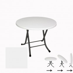 Klasik Katlanır Werzalit Yuvarlak Tabla Masa 70cm  - Beyaz Klasik Katlanır Werzalit Yuvarlak Tabla Masa 70cm  - Beyaz
