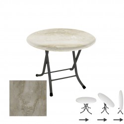 Klasik Katlanır Masa Yuvarlak (90 cm Çap) - (Werzalit, Wermodin ve Allzalit Tabla) - Irony