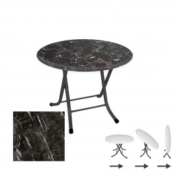 Klasik Katlanır Werzalit Yuvarlak Tabla Masa 70cm  - Teramo Klasik Katlanır Werzalit Yuvarlak Tabla Masa 70cm  - Teramo