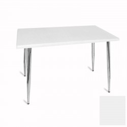 Manolya Mutfak Masası 80x120 Kromnikel (Werzalit, Wermodin ve Allzalit Tabla) - Beyaz