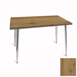 Manolya Mutfak Masası 70x120 Kromnikel (Werzalit, Wermodin ve Allzalit Tabla) - Canyon Place Oak