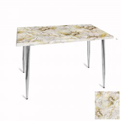 Manolya Mutfak Masası 70x120 Kromnikel (Werzalit, Wermodin ve Allzalit Tabla) - Gold