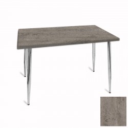 Manolya Mutfak Masası 70x120 Kromnikel (Werzalit, Wermodin ve Allzalit Tabla) - Kahve Oxid