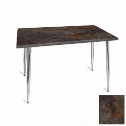 Manolya Mutfak Masası 70x120 Kromnikel (Werzalit, Wermodin ve Allzalit Tabla) - Metalic Oxid 3