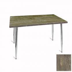 Manolya Mutfak Masası 70x120 Kromnikel (Werzalit, Wermodin ve Allzalit Tabla) - Old Pine