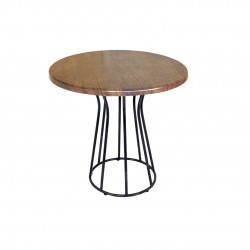 Palermo Werzalit Yuvarlak ESB Mutfak Masası Q 80cm - Rustik Dark