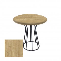 Palermo Werzalit Yuvarlak ESB Mutfak Masası Q 80cm - Avalon Pine