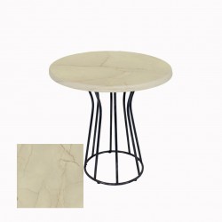 Palermo Werzalit Yuvarlak ESB Mutfak Masası Q 80cm  - Golden Marble