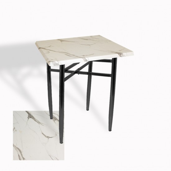 Plaza (Werzalit, Allzalit Tabla) Kare ESB Mutfak Masası 80X80 - Afyon Mermer