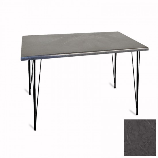 Premıum Mutfak Masası 70x120 ESB (Werzalit, Wermodin ve Allzalit Tabla) - Grey Marble