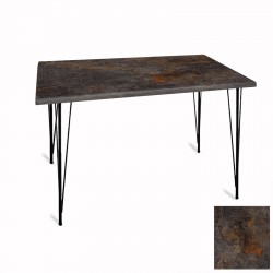 Premıum Mutfak Masası 70x120 ESB (Werzalit, Wermodin ve Allzalit Tabla) - Metalic Oxid 3