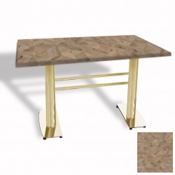 Tokyo Masa Gold (Werzalit, Allzalit yada Wermodin Tabla 80x120) - Edgy Wood