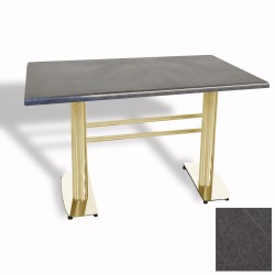 Tokyo Masa Gold (Werzalit, Allzalit yada Wermodin Tabla 80x120) - Grey Marble