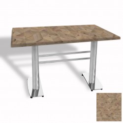 Tokyo Masa Kromnikel  (Werzalit, Allzalit yada Wermodin Tabla 80x140) - Edgy Wood