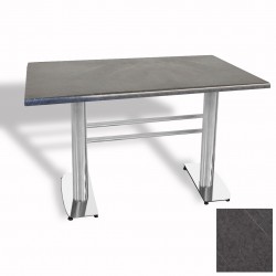 Tokyo Masa Kromnikel  (Werzalit, Allzalit yada Wermodin Tabla 80x140) - Grey Marble