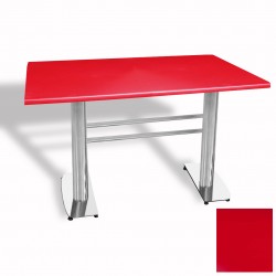 Tokyo Masa Kromnikel  (Werzalit, Allzalit yada Wermodin Tabla 80x140) - Kırmızı