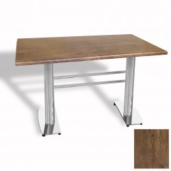 Tokyo Masa Kromnikel  (Werzalit, Allzalit yada Wermodin Tabla 80x120) - Rustic Dark