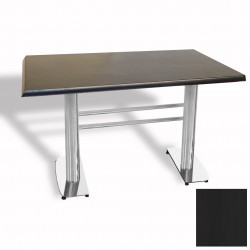 Tokyo Masa Kromnikel  (Werzalit, Allzalit yada Wermodin Tabla 80x120) - Siyah