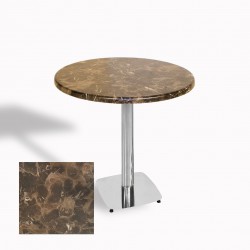 Tokyo Werzalit Yuvarlak Masa 90 cm (Kromnikel) - Karacabey Mermer