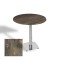Tokyo Werzalit Yuvarlak Masa 80 cm (Kromnikel) - Old Pine