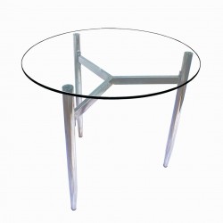 Venedik Cam - Gözde Midi Masa Takımı -Siyah Deri