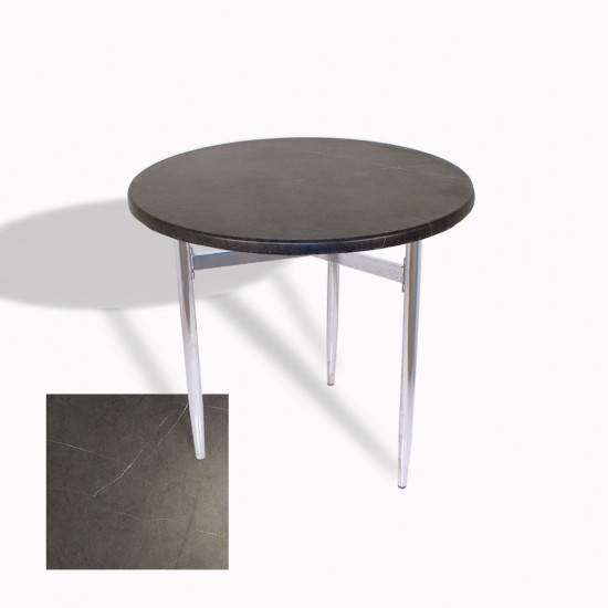 Venedik Masa Yuvarlak Çap 80 Kromnikel (Werzalit, Wermodin veya Allzalit Tabla) - Grey Marble Venedik Masa Yuvarlak Çap 80 Kromnikel (Werzalit, Wermodin veya Allzalit Tabla) - Grey Marble