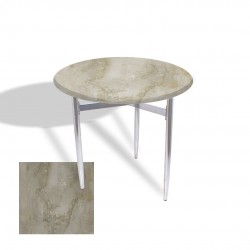 Venedik Masa Yuvarlak Çap 70 kromnikel (Werzalit, Wermodin veya Allzalit Tabla) - Irony