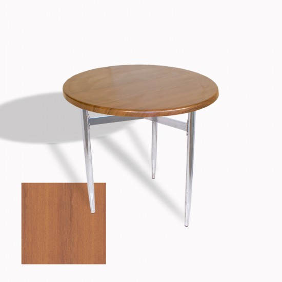 Venedik Masa Yuvarlak Çap 70 kromnikel (Werzalit, Wermodin veya Allzalit Tabla) - Koyu Ahşap Venedik Masa Yuvarlak Çap 70 kromnikel (Werzalit, Wermodin veya Allzalit Tabla) - Koyu Ahşap