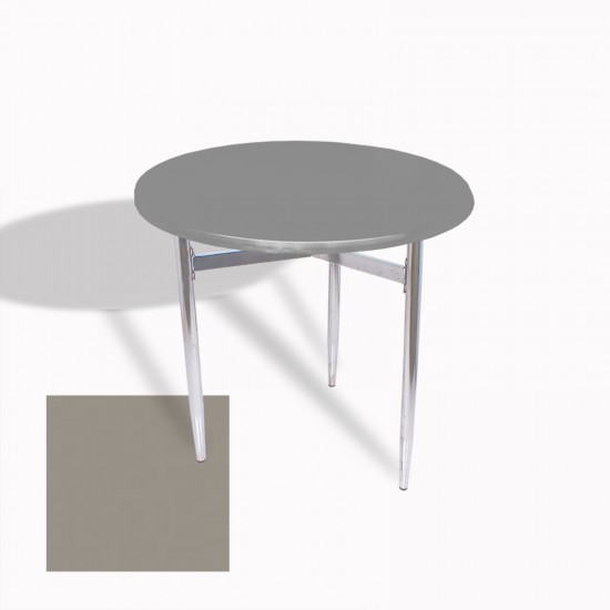 Venedik Masa Yuvarlak Çap 70 kromnikel (Werzalit, Wermodin veya Allzalit Tabla) - Koyu Gri Venedik Masa Yuvarlak Çap 70 kromnikel (Werzalit, Wermodin veya Allzalit Tabla) - Koyu Gri