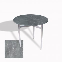 Venedik Masa Yuvarlak Çap 70 kromnikel (Werzalit, Wermodin veya Allzalit Tabla) - Light Temperado