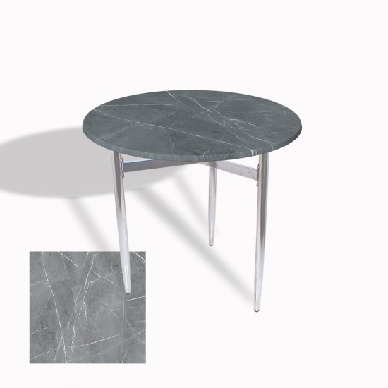 Venedik Masa Yuvarlak Çap 70 kromnikel (Werzalit, Wermodin veya Allzalit Tabla) - Light Temperado Venedik Masa Yuvarlak Çap 70 kromnikel (Werzalit, Wermodin veya Allzalit Tabla) - Light Temperado