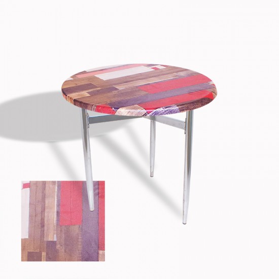 Venedik Masa Yuvarlak Çap 80 kromnikel (Werzalit, Wermodin veya Allzalit Tabla) - Redwood Venedik Masa Yuvarlak Çap 80 kromnikel (Werzalit, Wermodin veya Allzalit Tabla) - Redwood